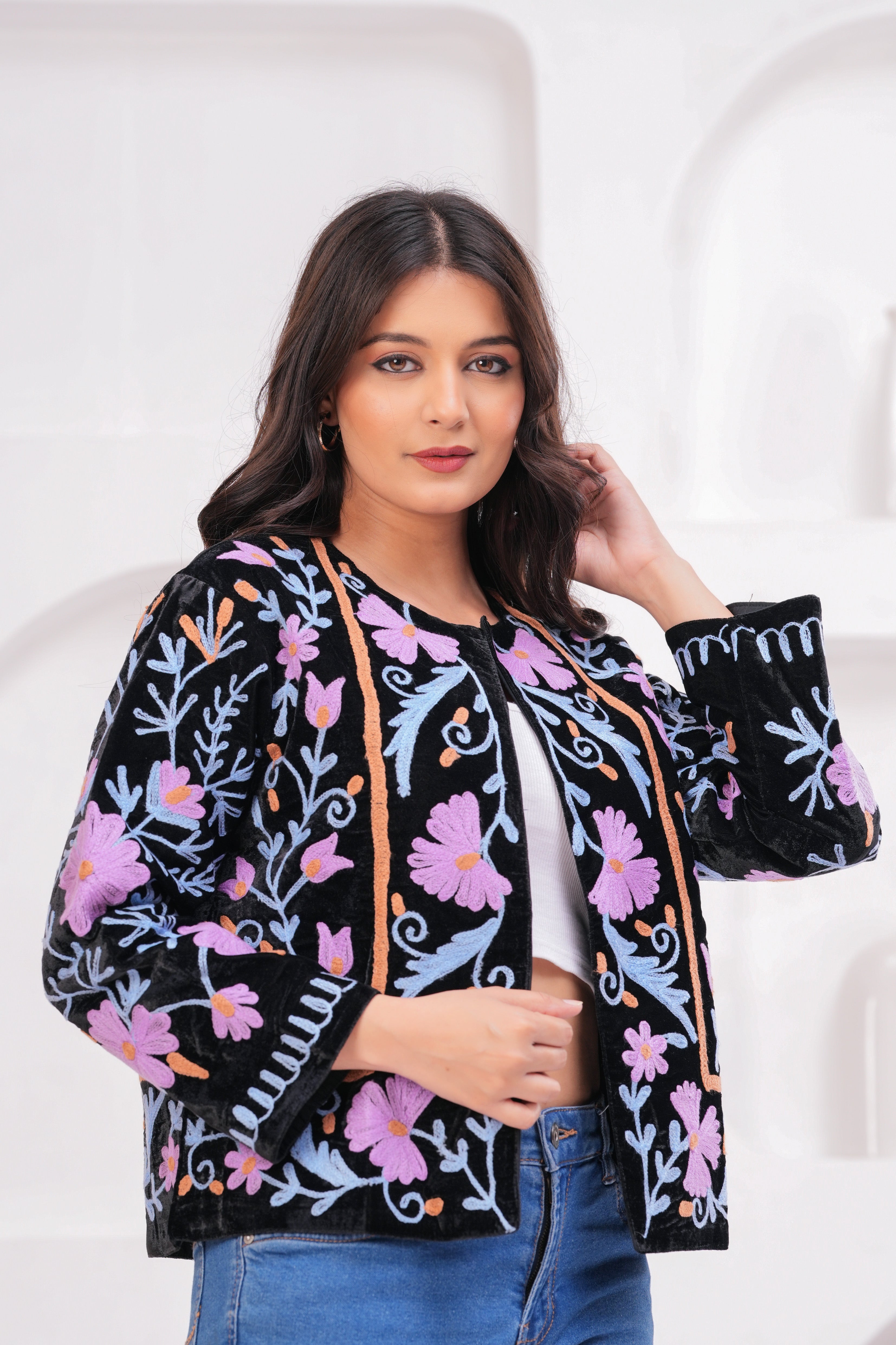 Floral Quilted Cotton Jacket – Lightweight Outerwear for Women
