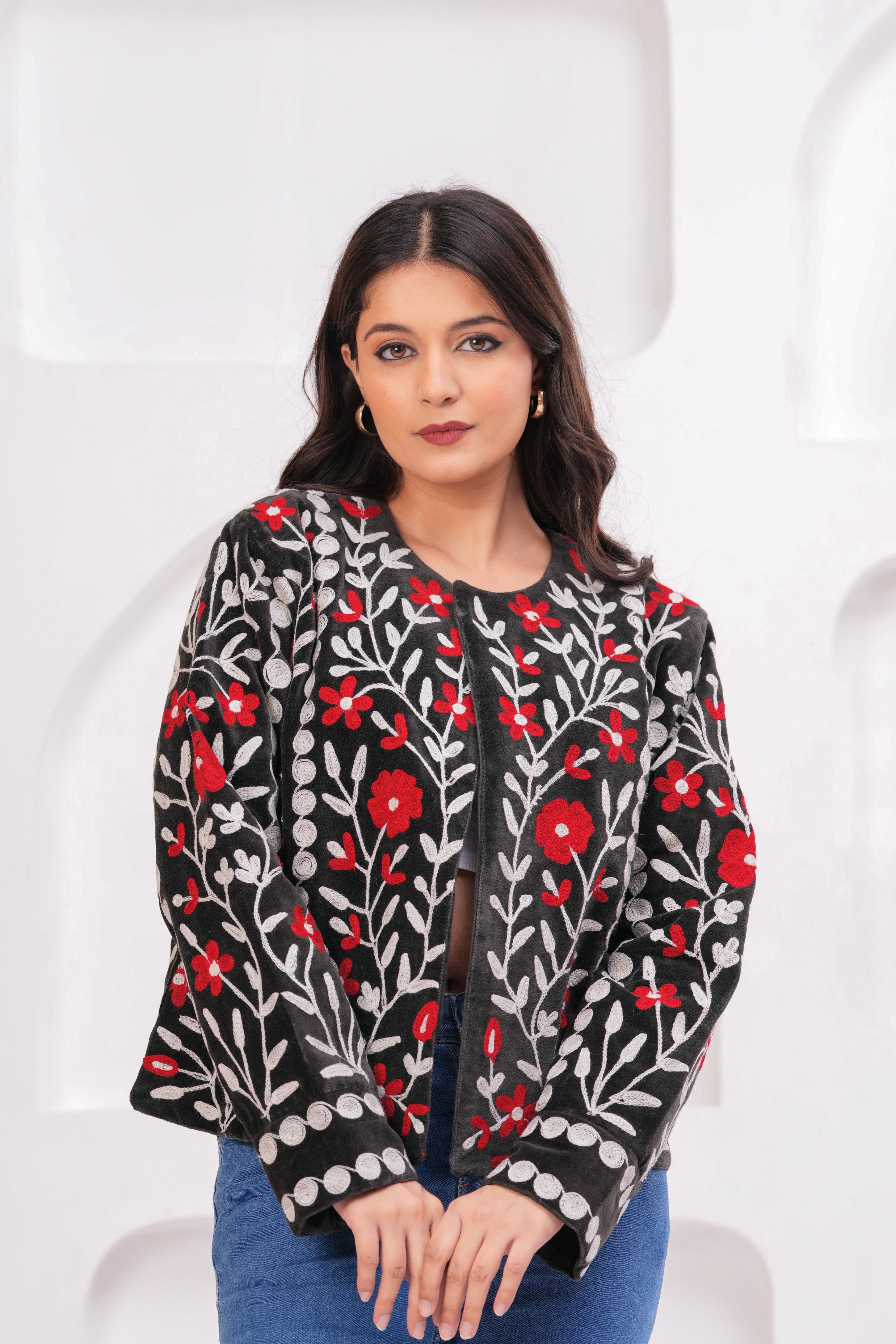 Handmade Floral Quilted Cotton Jacket